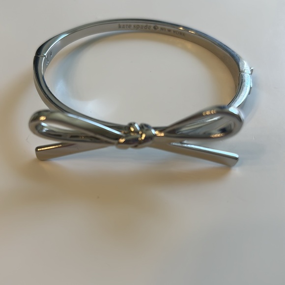 kate spade Jewelry - Kate Spade Silver Tone Bow Hinge Bracelet